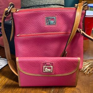 Dooney & Bourke Pink Crossbody Bag and Wallet